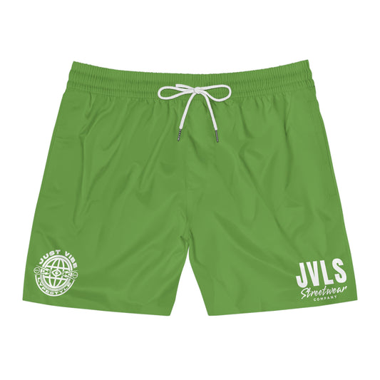 Green Mid-Length Swim Shorts
