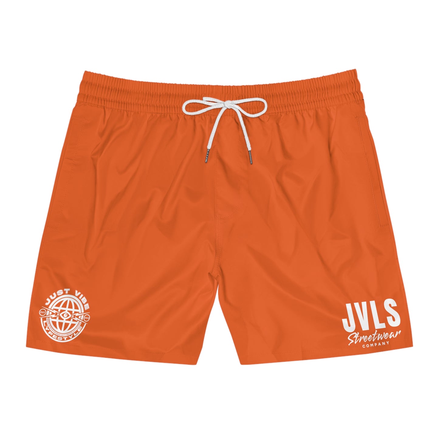 Orange Mid-Length Swim Shorts