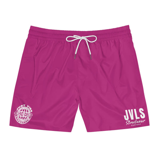 Pink Mid-Length Swim Shorts