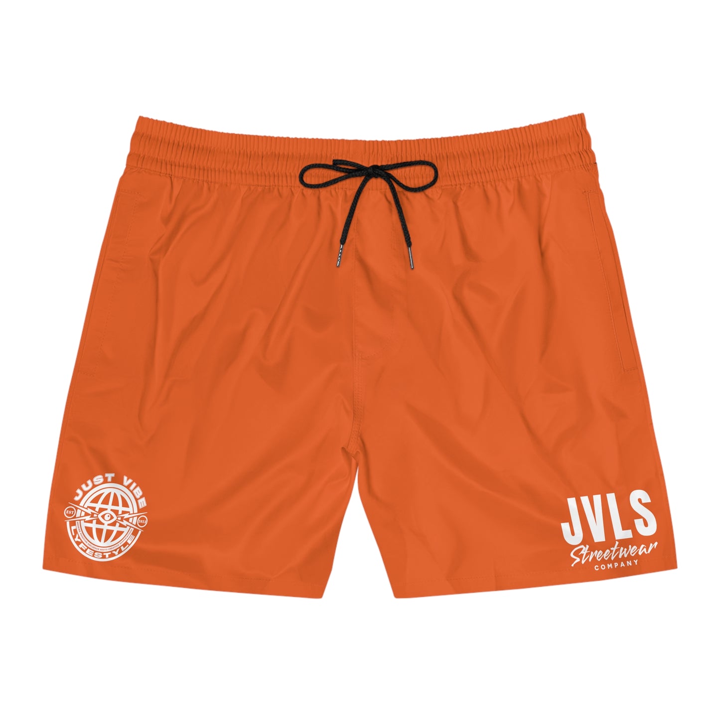 Orange Mid-Length Swim Shorts